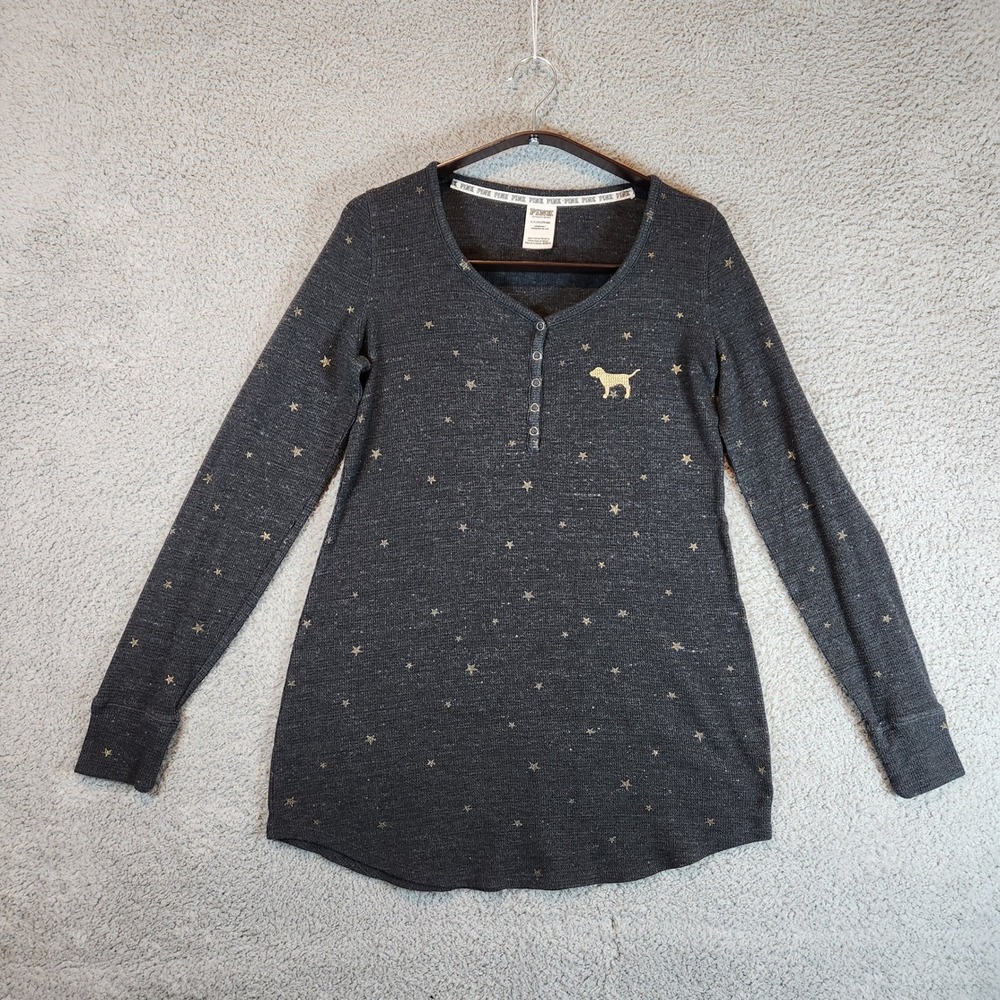 PINK Victoria's Secret Sleepwear Shirt Womens Small‎ Stars I've Been Good (ISH)